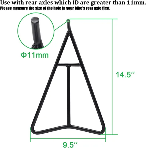 Vista 4 de Eapele Soporte triangular para motocross, estructura de acero sólido, universal para motocross y enduro de 80-500 cc, color negro