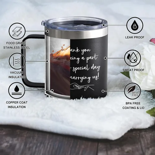 Vista 7 de LiqCool Officiant Gift, Best Officiant Ever - Taza de café aislada, 12 onzas, color negro