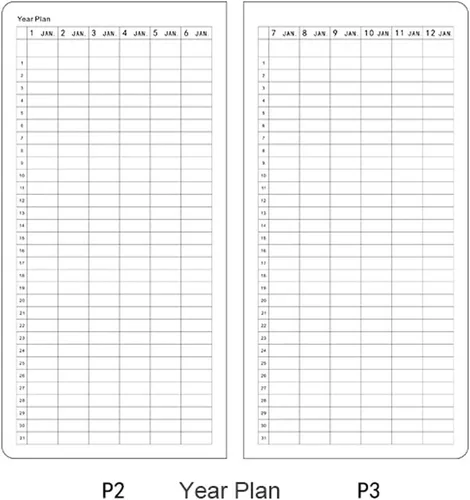Vista 4 de Agenda semanal de bolsillo sin fecha, organizador de horarios, agenda anual, mes, semana, planificador, A6, cuadernos