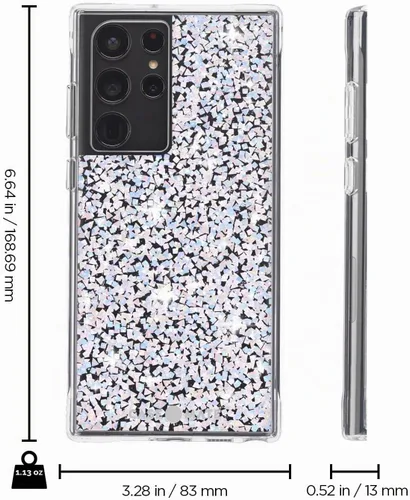 Vista 8 de Case-Mate - Twinkle - Funda para Samsung Galaxy S22 Ultra - Elementos de lámina reflectante - Protección contra caídas de 10 pies - 6.8 pulgadas