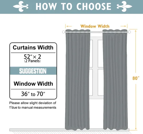 Vista 138 de ChrisDowa - Cortinas cortas para ventana de 40 pulgadas para dormitorio - Cortinas cortas con ojales y aislamiento térmico para oscurecer