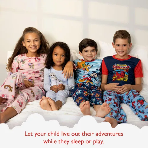 Vista 2 de Marvel Conjunto de 2 piezas de ajuste holgado para niños, pijama de superhéroe, suave y lindo para niños