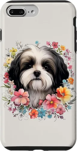 Vista 12 de Shih Tzu Mom Floral Dog Lover Vintage Flowers Cute Case for iPhone 17