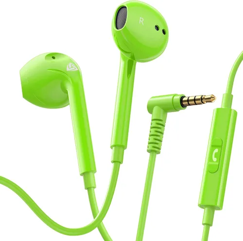Vista 18 de LUDOS Zenith - Auriculares intraurales con cable, auriculares con micrófono, con cable para auriculares Jack de 0.138 in para iPhone, Samsung