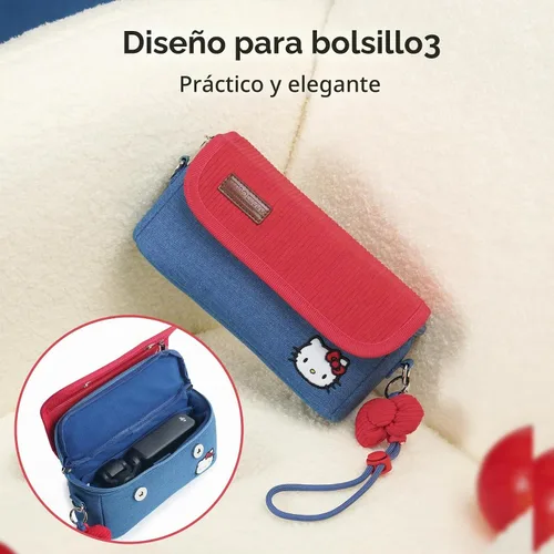 Vista 3 de Kuitmor Cómoda bolsa de almacenamiento para cámara de viaje compatible con DJI Osmo Pocket 3, forro suave que absorbe los golpes y correa