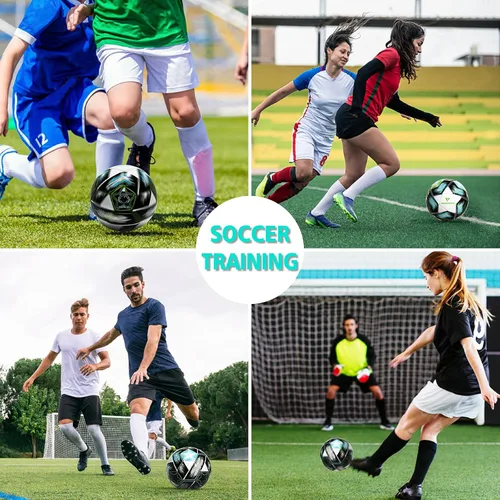Vista 17 de Balón de fútbol juvenil tamaño 4, para niños, para jugar al aire libre, práctica, pelota de fútbol para adolescentes, niños y niñas, para interiores