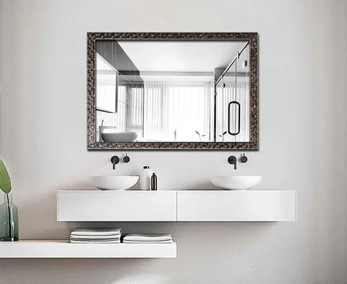 Vista 8 de Espejo de pared de baño, espejos de baño para pared, rectangular, moderno, espejo de pared para baño, colgante vertical u horizontal, para sala