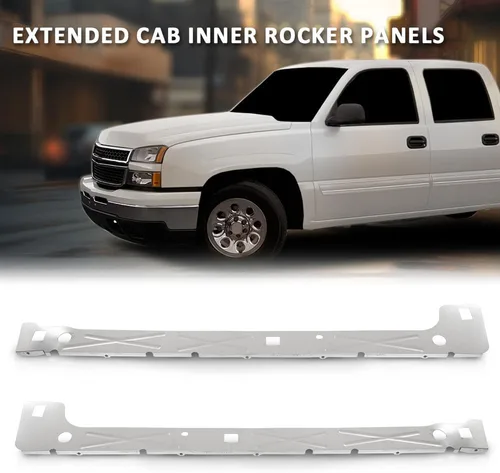 Vista 5 de G-PLUS Paneles de balancín interiores compatibles con Chevy Silverado 1500 2500 2500HD 3500 4 puertas cabina extendida 2000-2006, compatibles