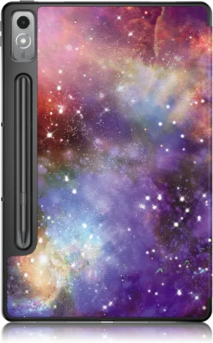 Vista 8 de Funda para Lenovo Tab P12 de 12.7 pulgadas 2023 TB-370FU, carcasa trasera de TPU suave delgada inteligente con cubierta de soporte multiángulo