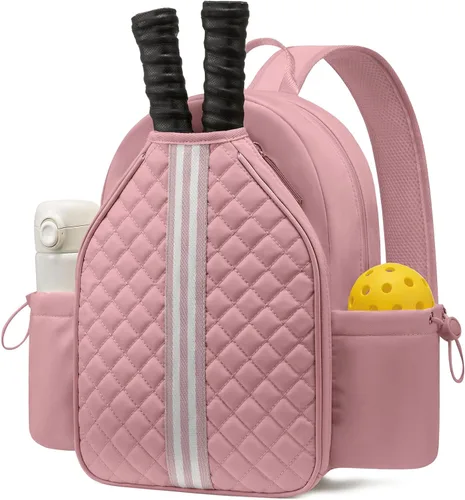 Vista 14 de Mochilas de pickleball Sucipi para mujeres: ligeras, de hombro y elegante mochila estilo acolchado con bolsa para raqueta de pickleball