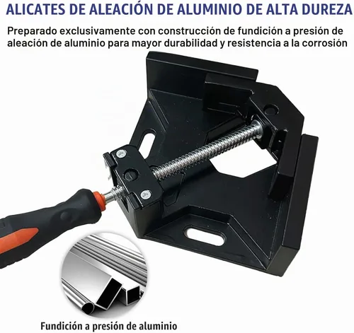 Vista 2 de Abrazadera de esquina 4pcs Abrazadera de ángulo recto de 90 grados Negro