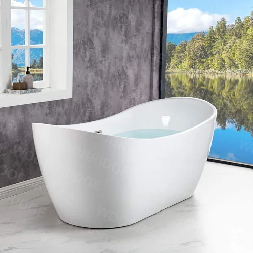 Vista 10 de Woodbridge - Grifo contemporáneo independiente para tina, color blanco