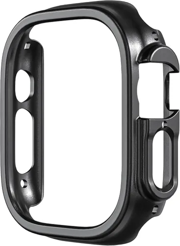 Vista 5 de Funda rígida de policarbonato compatible con Apple Watch Ultra 3/2/1 de 1.732 pulgadas, resistente a impactos, a prueba de golpes, con borde