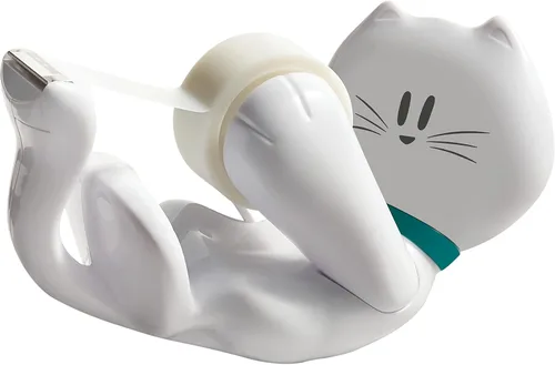 Vista 3 de Scotch - Dispensador de cinta de elefante + 1 rollo Scotch Magic 0.748 in x 29.2 ft Blanco.