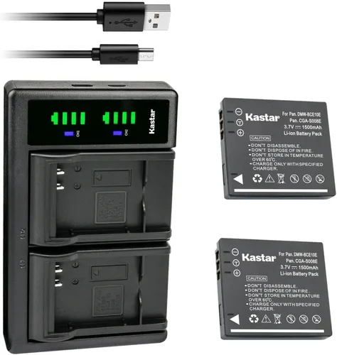 Vista 5 de Kastar LTD2 - Cargador de batería USB de repuesto para Panasonic Lumix DMC-FS20P DMC-FS20S, Lumix DMC-FX30 DMC-FX30A DMC-FX30EB-K DMC-FX30EB-S