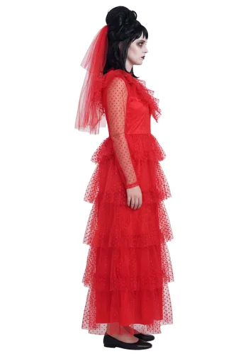 Vista 4 de Disfraz de Vestido de Novia de Lydia Deetz para Mujer Multicolor