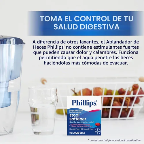 Vista 6 de Phillips' Geles líquidos suavizantes de heces (caja de 30 unidades, paquete de 2)