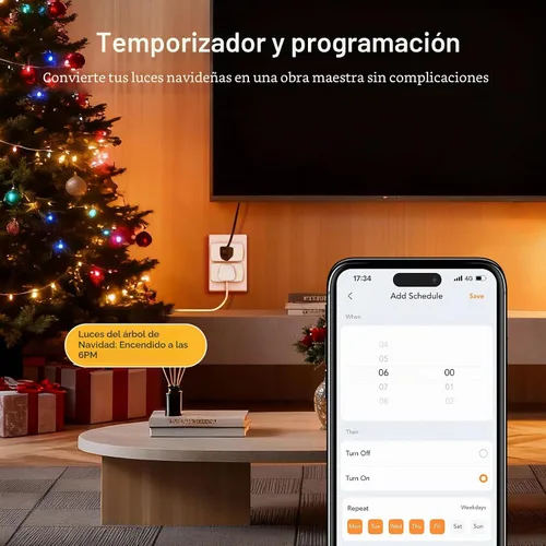 Vista 6 de Linkind Matter Smart Plug, funciona con Apple Home, Siri, Alexa, Google Home, SmartThings, Smart Outlet 15A/1800W Max, automatización del hogar