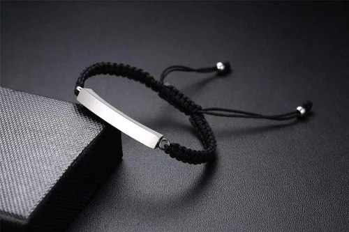 Vista 39 de Pulsera de urna personalizada para cenizas, recuerdos de joyería de cremación para mujeres y hombres, pulsera ajustable de cuerda tejida hecha a