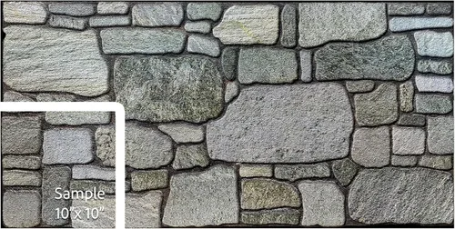 Vista 14 de Dundee Deco Paneles de pared 3D: revestimiento de pared marrón cobre con aspecto de piedra sepia, revestimiento de espuma de poliestireno
