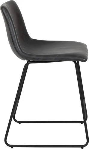 Vista 8 de Flash Furniture LeatherSoft Taburetes de altura de mostrador, gris, 2 piezas (2ETER1834524GY)