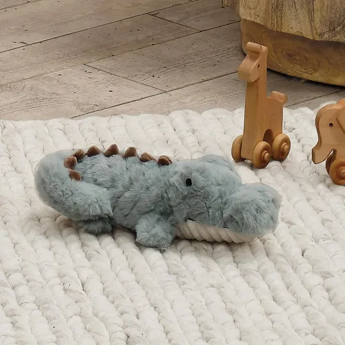 Vista 6 de Lambs & Ivy - Peluche de cocodrilo verde de la historia de la jungla - Juguete de peluche Snappy