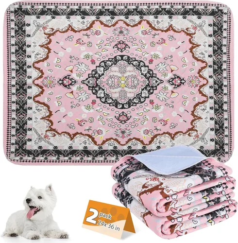 Vista 39 de KOOLTAIL Almohadillas lavables para orina de perros, paquete de 2 almohadillas de entrenamiento súper absorbentes reutilizables impermeables
