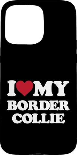 Vista 28 de iPhone 16 I Love My Border Collie - I Heart My Border Collie Case