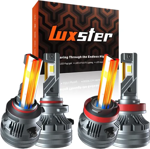 Vista 14 de LUXSTER Bombillas LED H1 Punisher, adaptadores H1 incluidos, 40,000LM ultra brillantes, instalación Plug-N-Play, bombillas para luces antiniebla