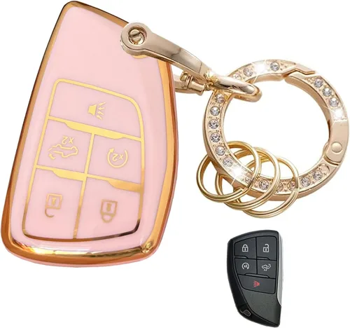 Vista 10 de para Funda de Llavero de Chevy Protector de Llave Compatible con 2021-2025 Chevy Tahoe Suburban GMC Yukon Denali Silverado Llaves Inteligentes