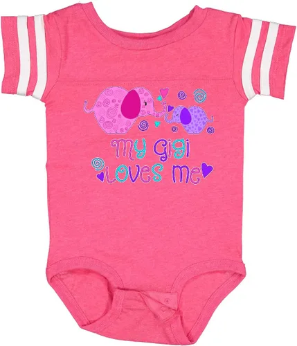 Vista 6 de inktastic My Gigi Loves Me - Body lindo de elefantes para bebé 0020 Blanco