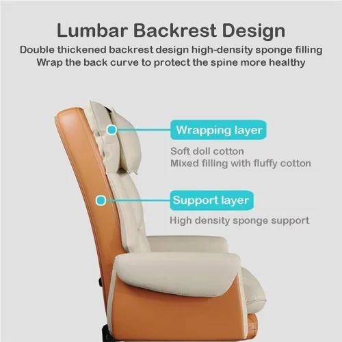 Vista 4 de High Back Computer Gaming Chair with Footrest Lumbar Backrest Design Executive Swivel Office Desk Chairs for Conference Room Living Bedroom
