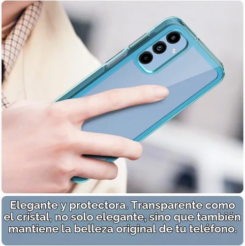 Vista 6 de Funda para teléfono Samsung Galaxy-A15-5G: Cubierta de teléfono a prueba de golpes de grado militar con protector de pantalla de vidrio templado