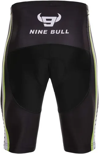 Vista 5 de Conjunto de camiseta de ciclismo para hombre, camiseta reflectante de secado rápido y pantalones cortos de ciclismo acolchados 3D, M