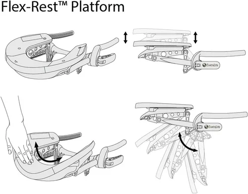 Vista 4 de EARTHLITE Mesa de masaje FLEX-REST - Plataforma flexible autoajustable con almohada facial de espuma viscoelástica Strata (nuevo modelo)