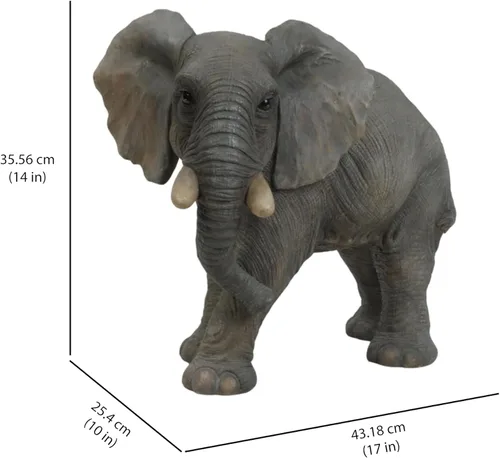 Vista 3 de Hi-Line Gift Ltd - Estatua de elefante caminante