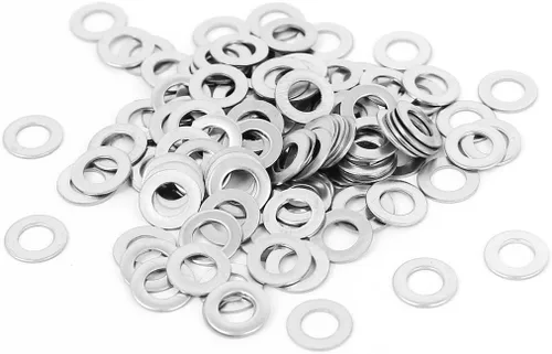 Vista 10 de uxcell Arandela plana sellada de acero inoxidable M1.0.236 x 0.012 in para tornillo de perno 100Pcs