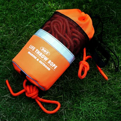 Vista 8 de BNY - Bolsa de tiro para rescate acuático con cuerda flotante reflectante de 98 pies, línea de lanzamiento flotante para kayak, navegación en aguas
