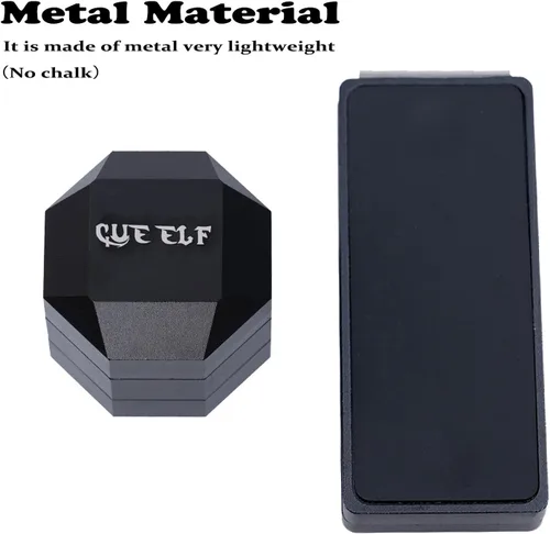 Vista 3 de CUEELF Magnetic Pool Chalk Holder, Portable Aluminum Alloy Billiard Chalk Box with Belt Clip & Built-in Hex Wrench, for Most Billiard Chalk Negro