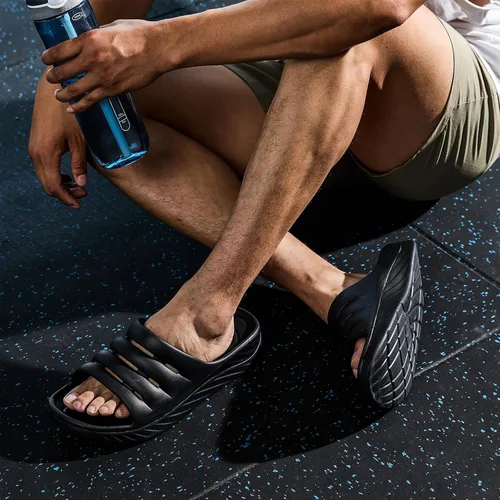 Vista 5 de Sandalias de recuperación para hombres y mujeres, sandalias ortopédicas para fascitis plantar con soporte de arco, unisex, puntera abierta con cojín