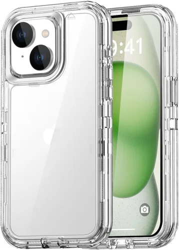 Vista 11 de AICase Funda para iPhone 14 (6.1 pulgadas) con protector de pantalla de vidrio, protección contra caídas de alta resistencia, cuerpo completo, a