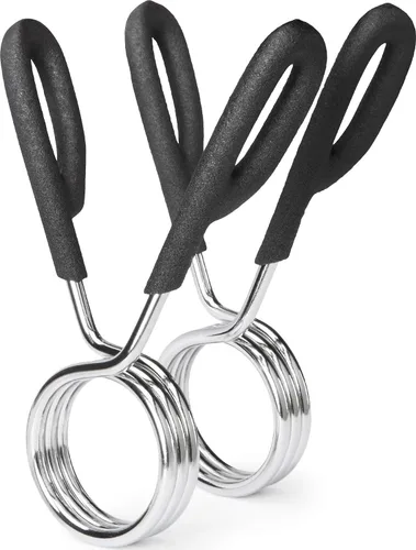 Vista 7 de Marcy Olympic - Par de collar de resorte de barra estándar de 2 pulgadas y 1 pulgada - Abrazaderas de peso seguras para levantamiento de pesas