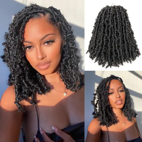 Vista 30 de Superlight Butterfly Locs - Cabello de ganchillo de 12 pulgadas, 6 paquetes