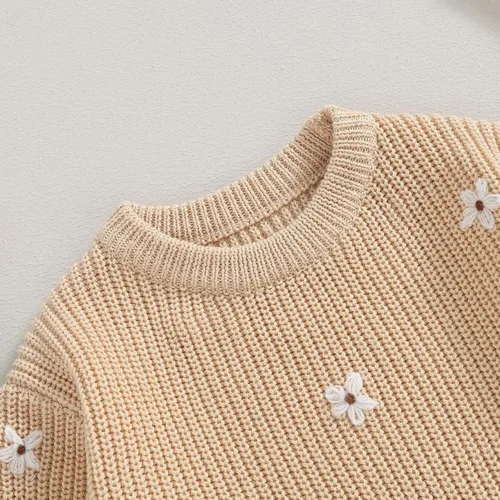 Vista 5 de Douhoow Suéter de punto para bebé, sudadera de punto para bebé, niña, niño, sudadera para otoño e invierno