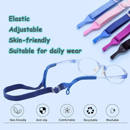 Vista 3 de Correa ajustable para gafas de sol para niños, 5 piezas, retenedor de gafas sin cola, banda duradera para gafas de sol