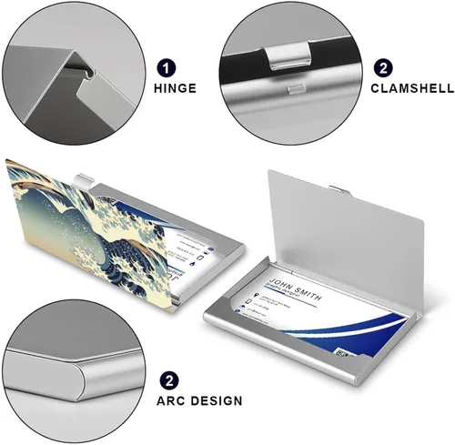 Vista 4 de Gran soporte para tarjetas de visita Fuji, funda de bolsillo para tarjetas de visita delgada, tarjetero para tarjetas de visita, tarjetero