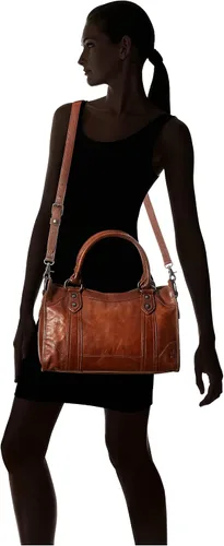 Vista 12 de Frye Melissa - Bolso de mano de piel con cremallera y correa ajustable para el hombro y asa superior