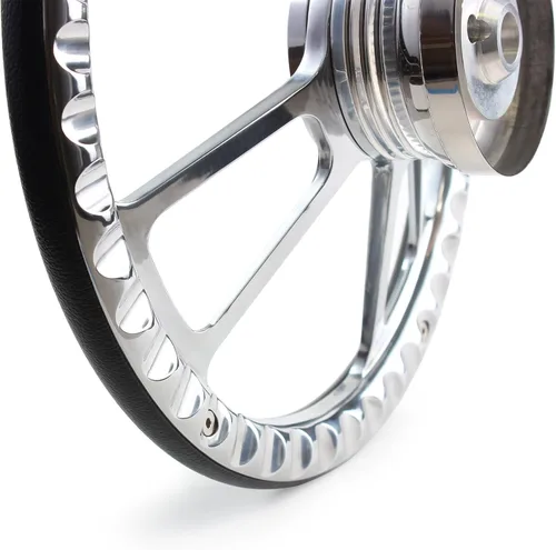Vista 3 de 14" foreversharp Billet Aluminio Negro Mitad Wrap muscular Volante