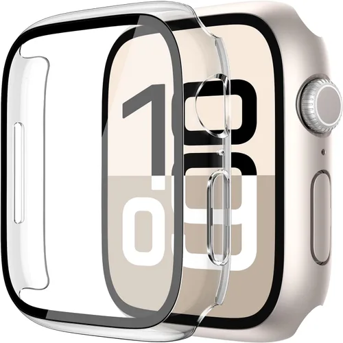Vista 31 de Misxi Juego de 2 Fundas de Vidrio Templado Compatibles con Apple Watch Series 3 y Series 2 de 1.496 Pulgadas, Protector de Pantalla de Policarbonato
