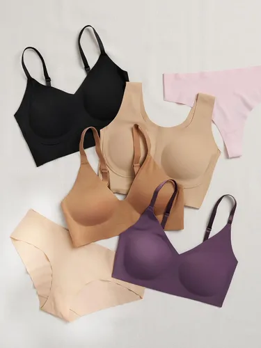 Vista 5 de True & Co Women's Soft Form V Neck Adjustable Strap Bra Bronzed